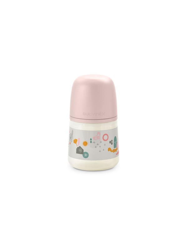 Biberon  débit lent - 150ml - A walk in the park - Rose (Suavinex)