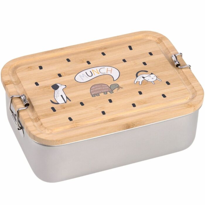 Lunch box en inox et bambou Happy Prints (Lassig)