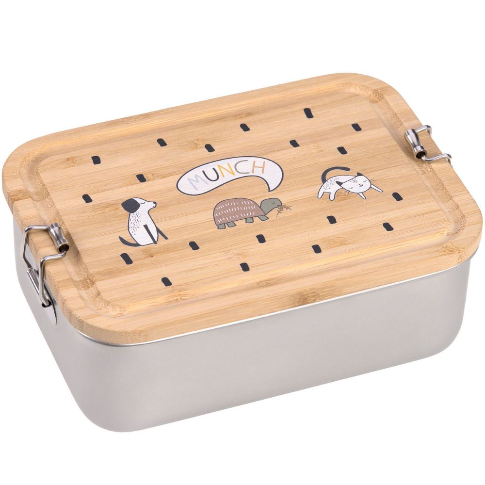 Lunch box en inox et bambou Happy Prints (Lassig)