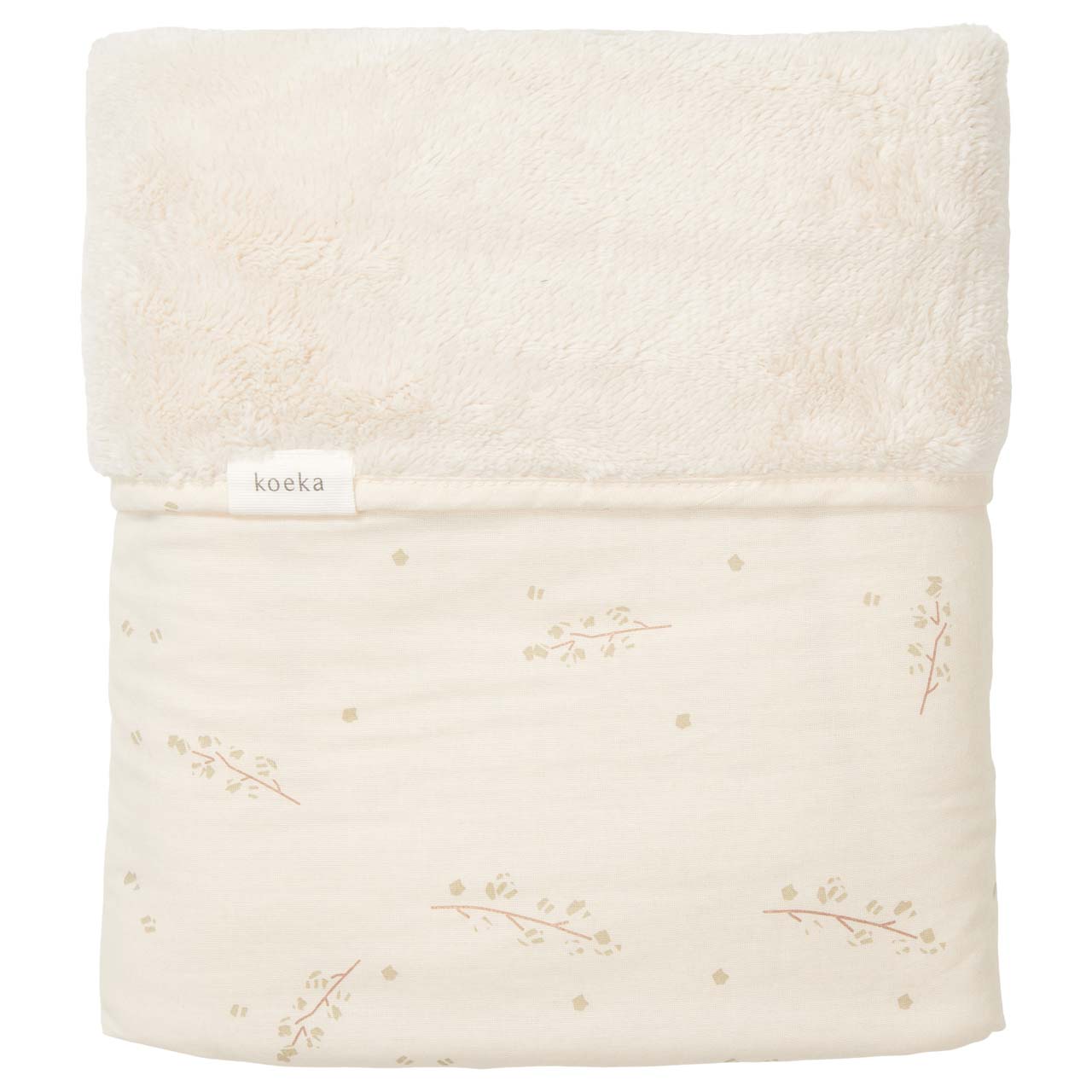 Couverture berceau teddy reversible Coast warm white (Koeka)