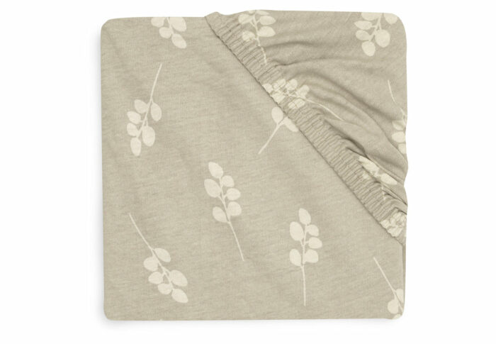 Drap-housse Jersey 40/50x80/90cm Twig - Olive Green (Jollein)