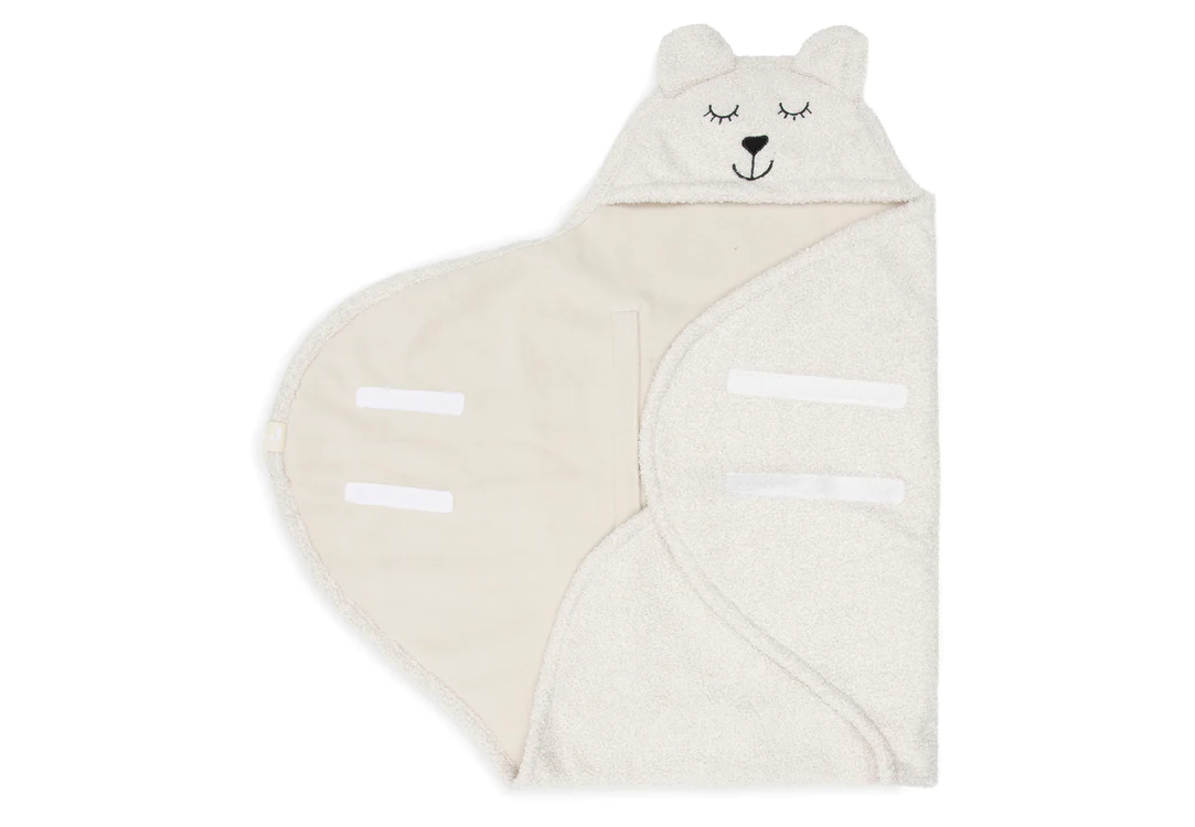 Couverture portefeuille Bear Boucle - Oatmeal (Jollein)