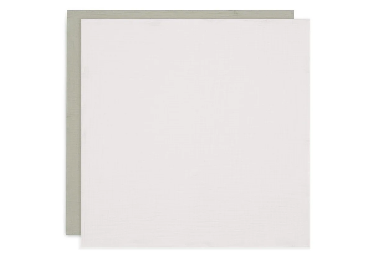 Lange gaze de Coton Small 70x70cm Olive Green/Ivory (4pack) (Jollein)