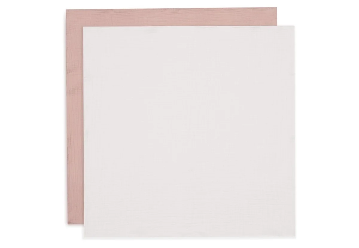 Lange gaze de Coton Small 70x70cm Wild Rose/Ivory (4pack)(Jollein)