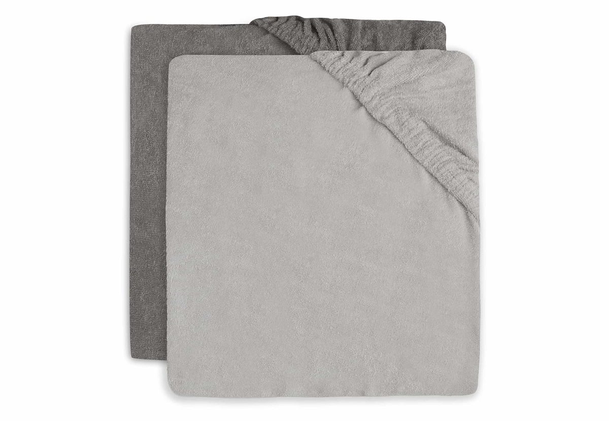 Drap-housse Jersey 60x120cm Soft Grey/Storm Grey (2pack) (Jollein)