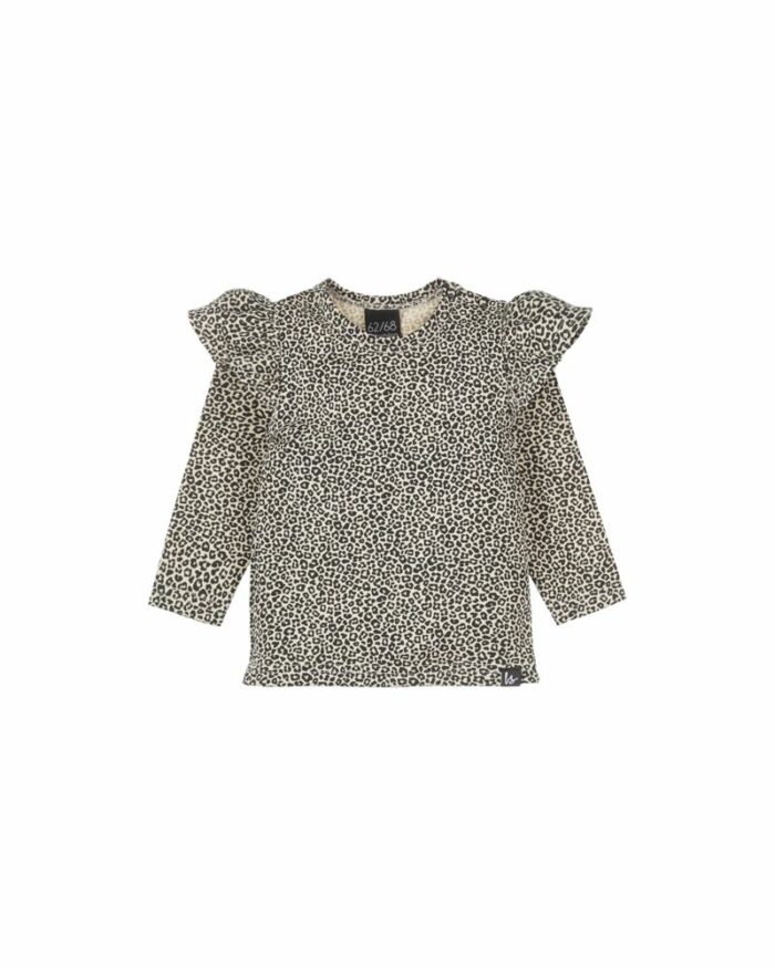 T-Shirt Manches Longues Volants léopard  SS24 (Babystyling)