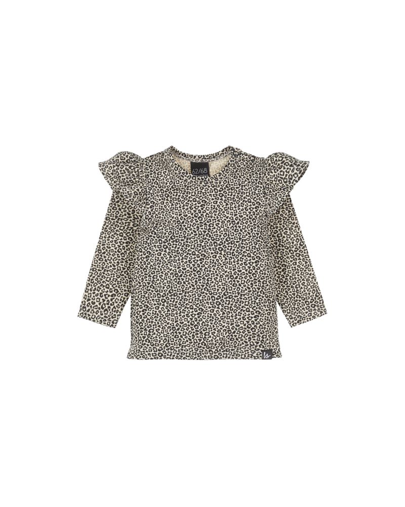 T-Shirt Manches Longues Volants léopard  SS24 (Babystyling)