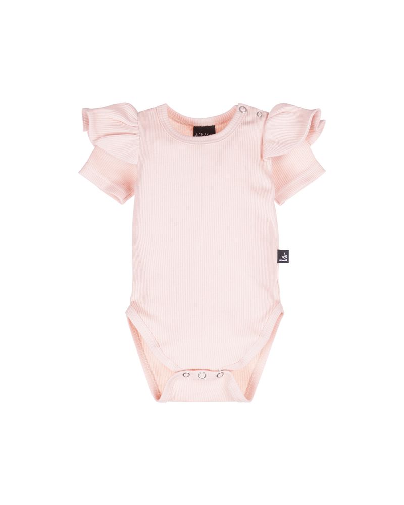 Body manches courtes volants rose (Babystyling)