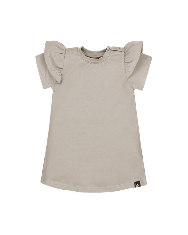 Robe manches courtes volants sand  SS24 (Babystyling)