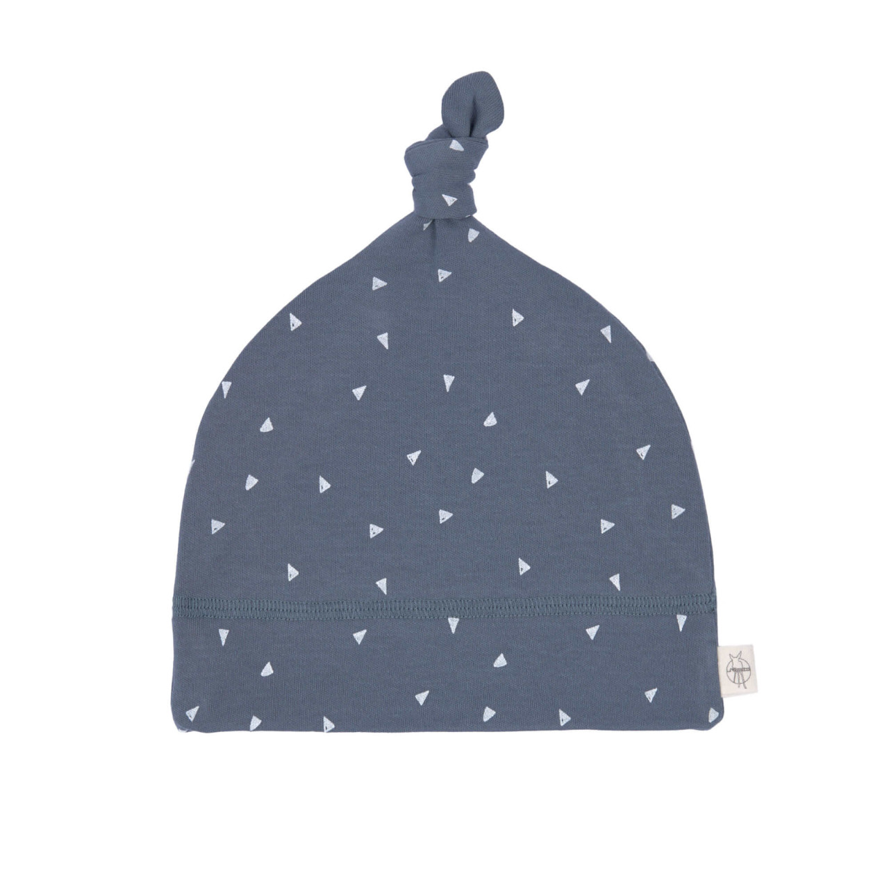 Bonnet Bébé - Coton Bio, Triangle bleu (Lassig)