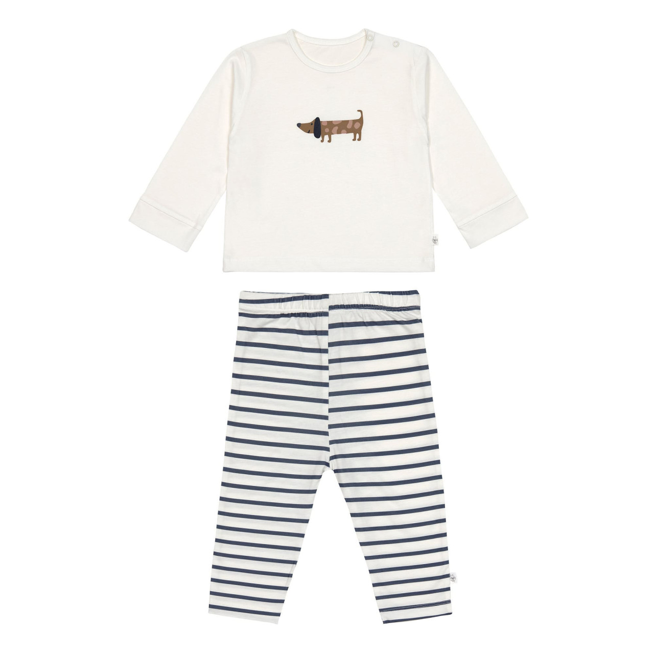 Pyjama à manches longues enfants - bio coton, Chien marine (Lassig)