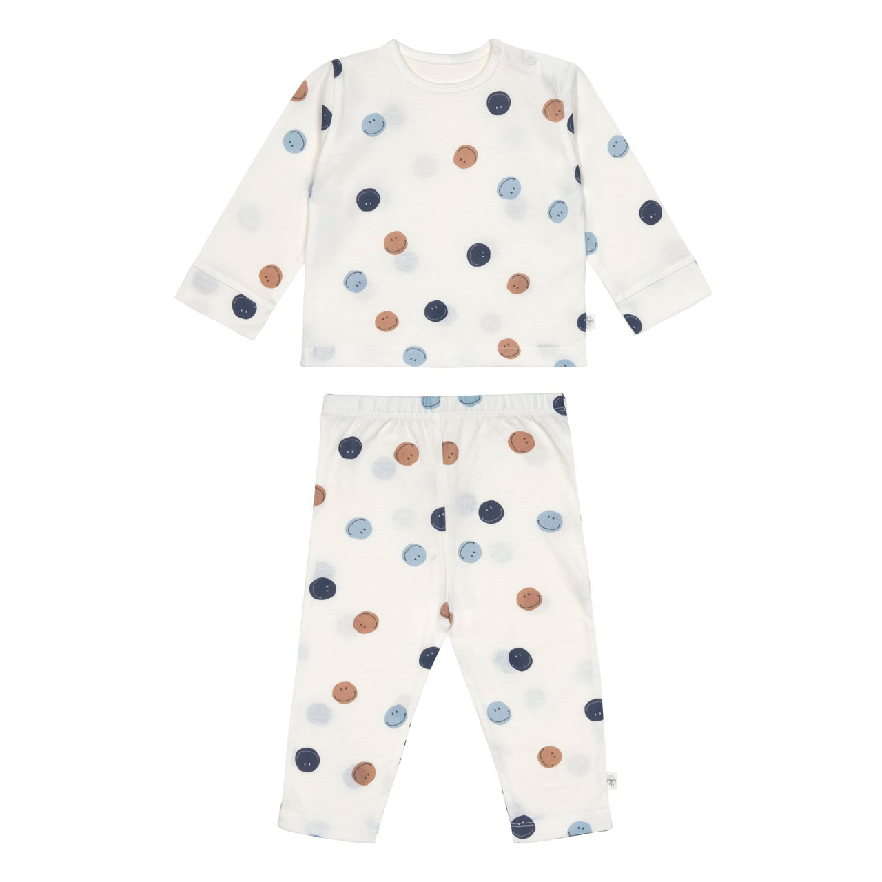 Pyjama à manches longues enfants - bio coton, Smile laiteux (Lassig)