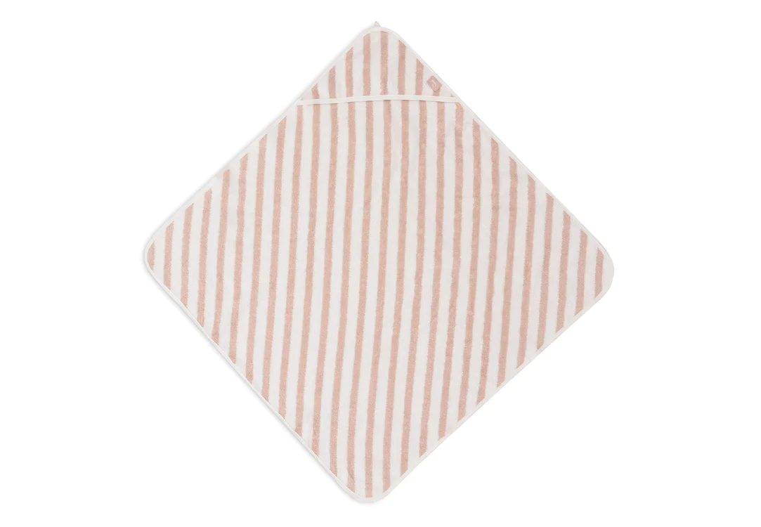 Cape de Bain 75x75cm Stripe Terry - Wild Rose - GOTS (Jollein)