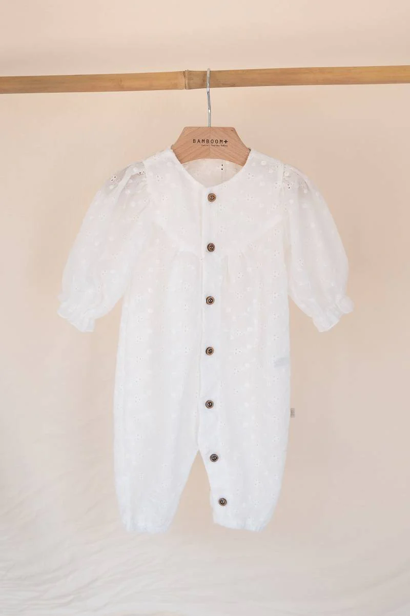 Combinaison bébé sangallo - OFFWHITE (Bamboom)