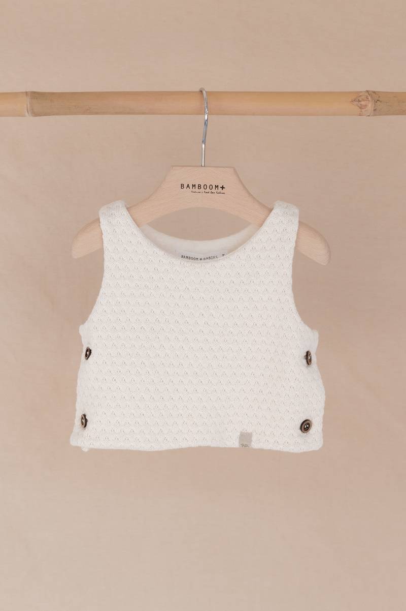 Top en maille avec boutons latéraux - OFFWHITE (Bamboom)