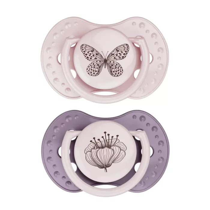 Sucette Dynamique 0-3 mois Botanic - Pink-Purple (Difrax)