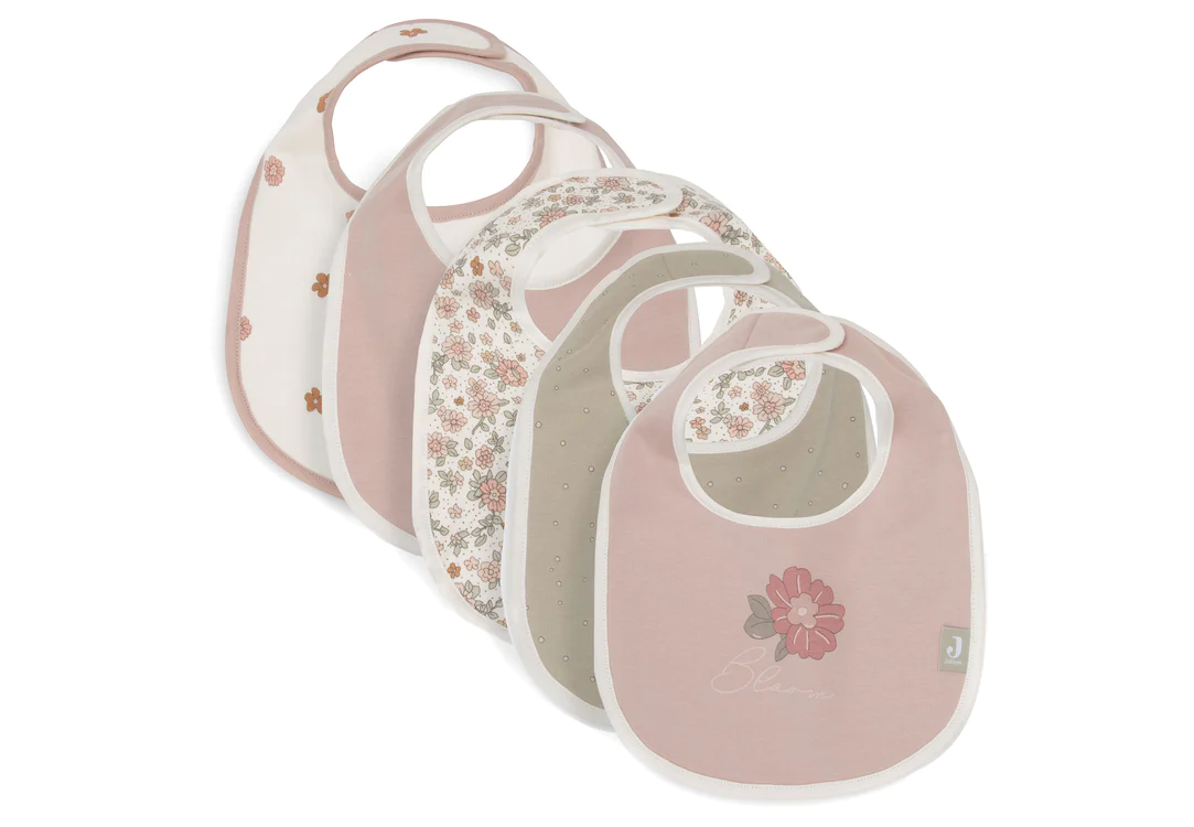 Bavoir Retro Flowers - 5 Unités (Jollein)