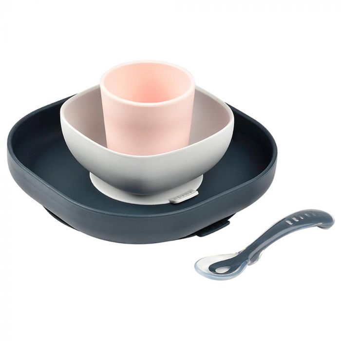 Coffret repas silicone 4 pièces Night-Blue (Béaba)