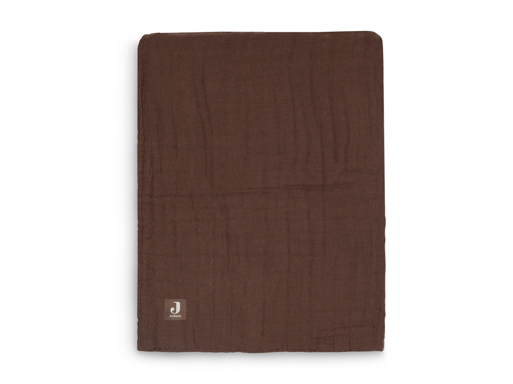 Couverture Wrinkled Coton 75x100cm - Chestnut (Jollein)