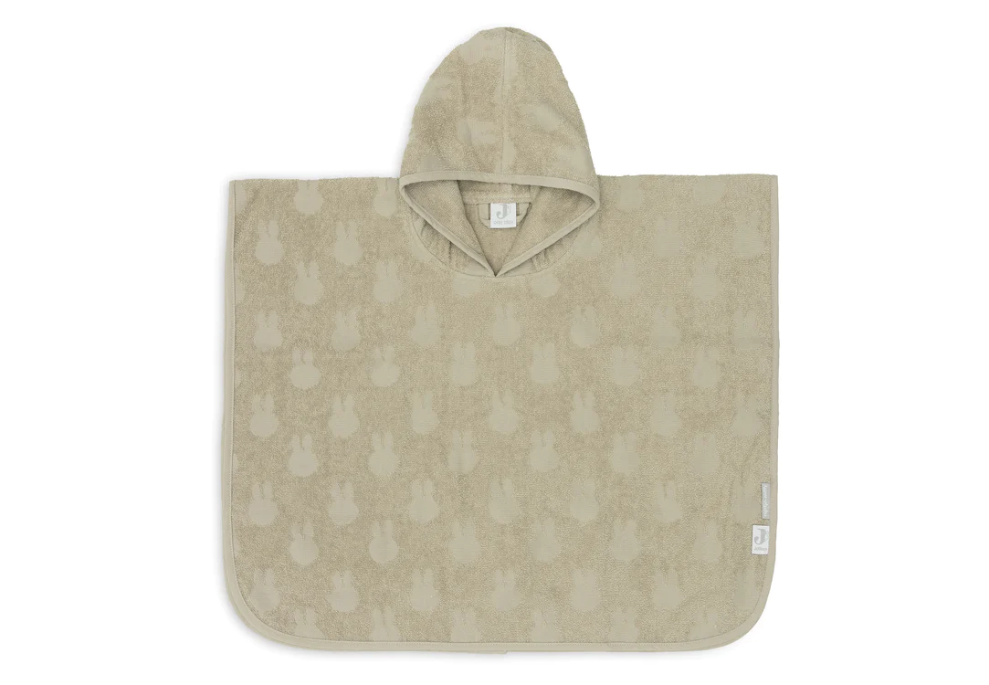 Poncho de bain éponge Miffy Jacquard Olive Green (Jollein)