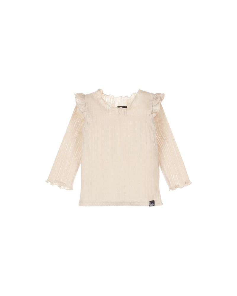 T-Shirt longues manches pointelle beige (Babystyling)