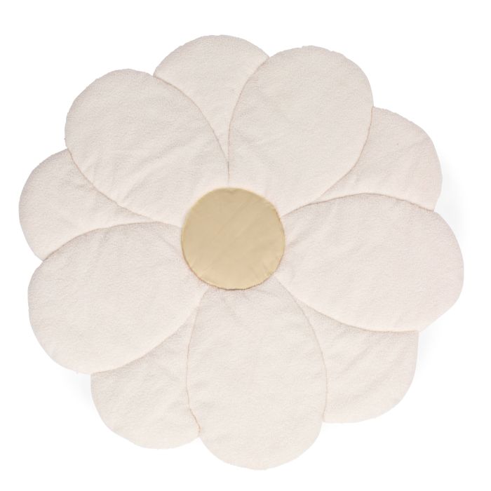 TAPIS DE JEU FLEUR - 110CM - ECRU/JAUNE (Childhome)
