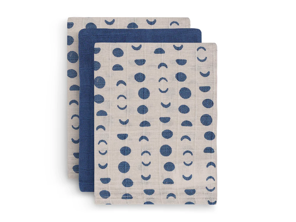 Gant de Toilette Gaze Coton Moonlight - 3 Unités (Jollein)