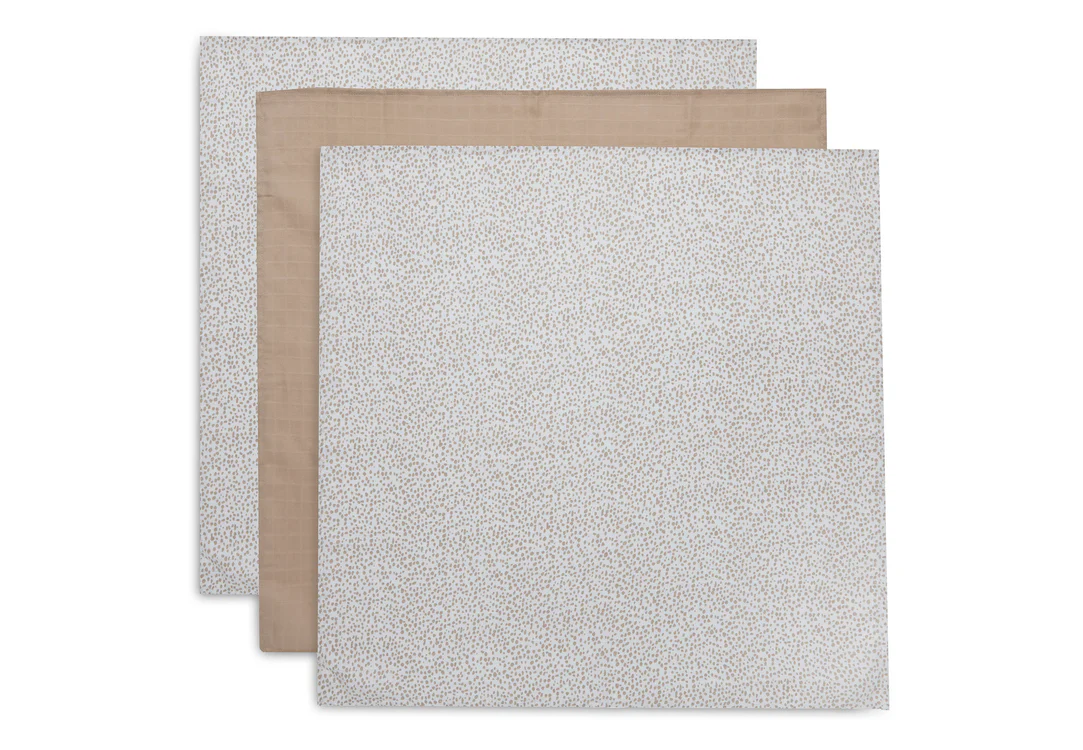 Lange gaze de coton 70x70cm Dotted - 3 pièces (Jollein)