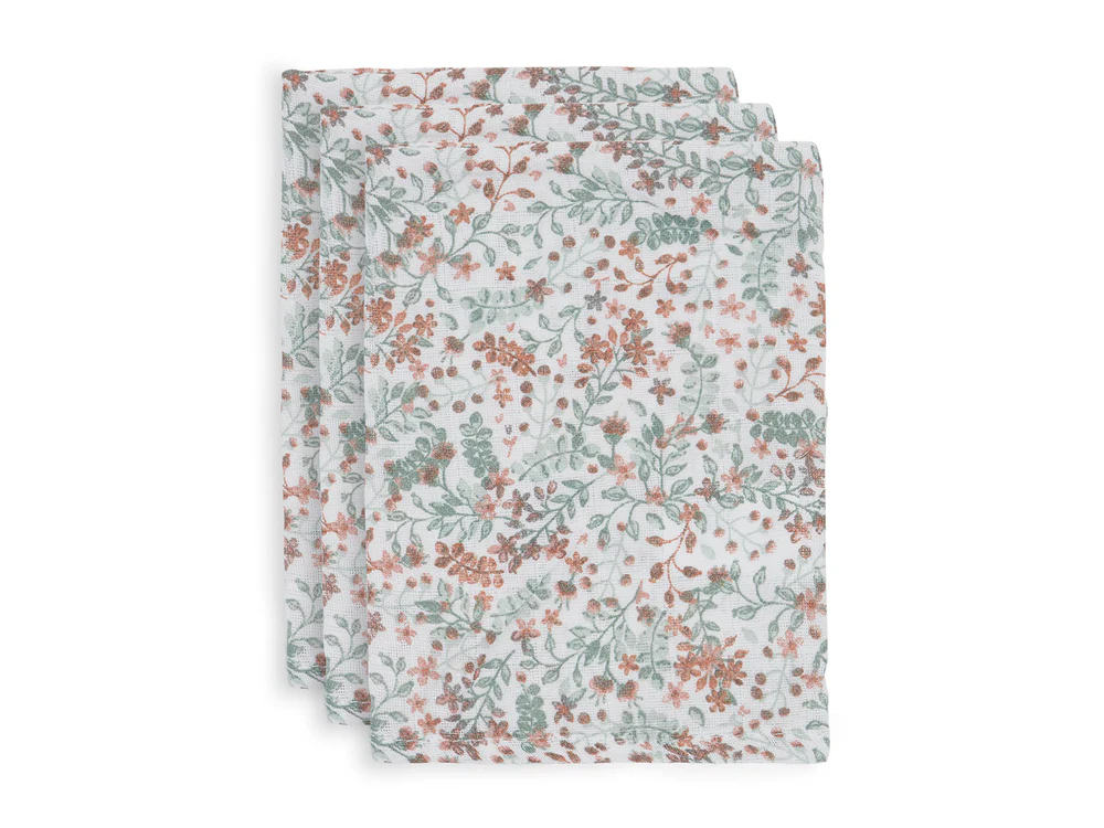 Gant de Toilette Gaze de Coton Bloom - 3 Unités (Jollein)