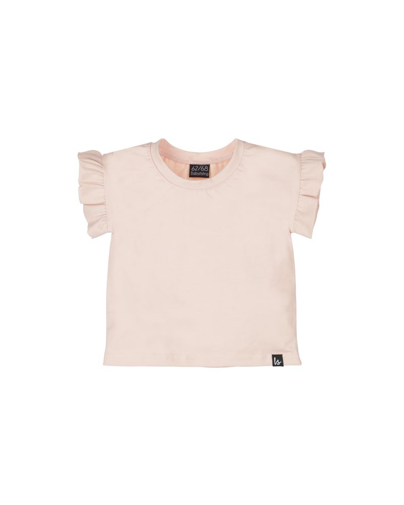 T-shirt à volants rose (Babystyling)