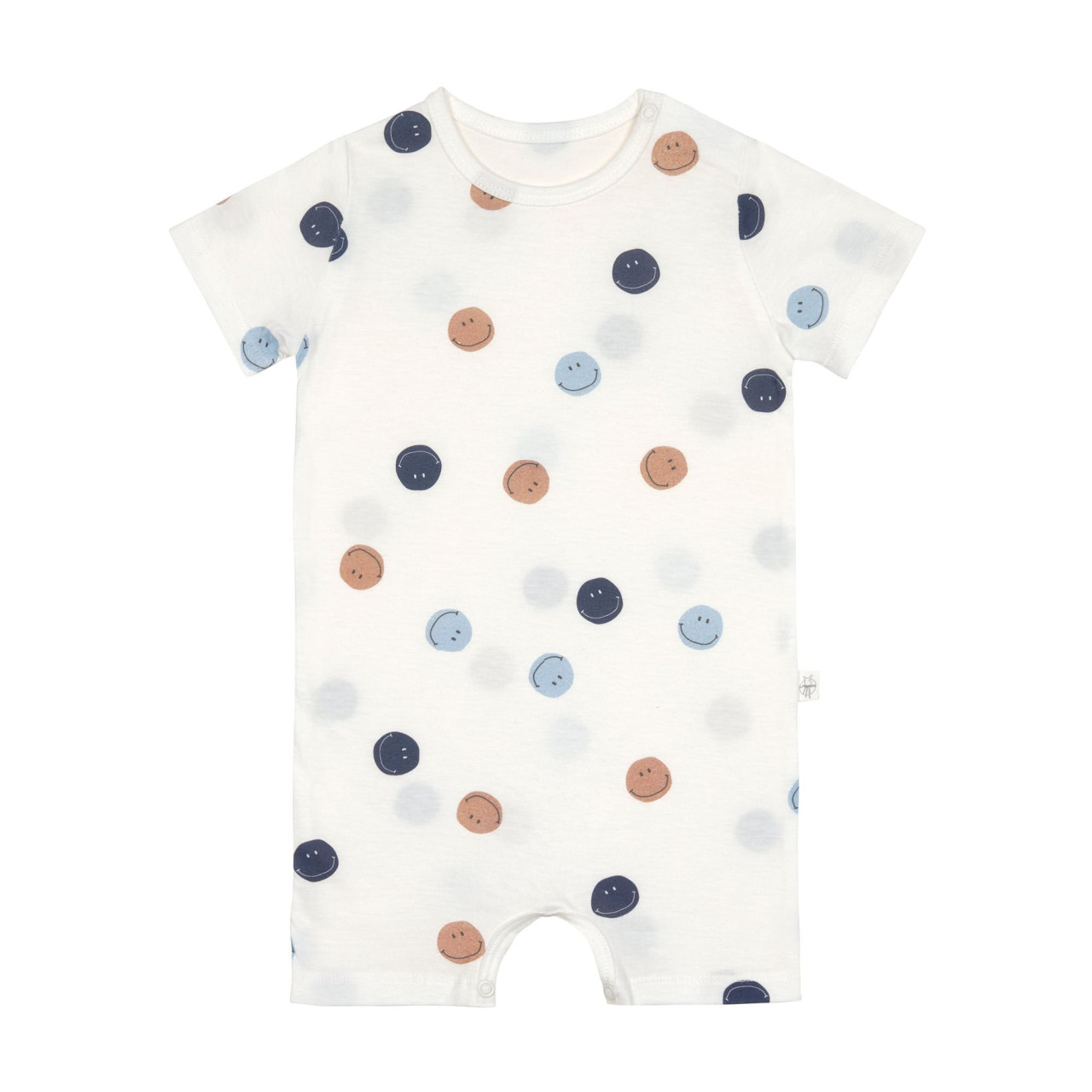 Combinaison courte pour enfant - coton bio, smile beige (Lassig)