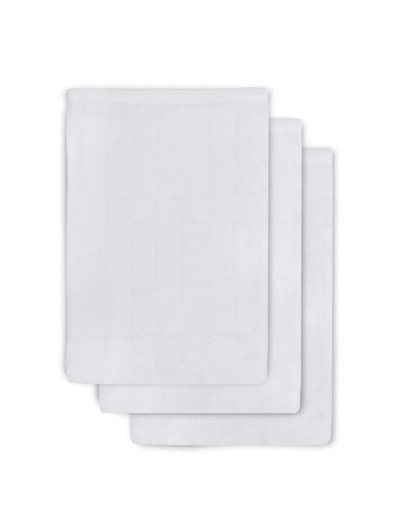 Gant de Toilette Gaze de Coton Nature - Gris - 3 Unités (Jollein)