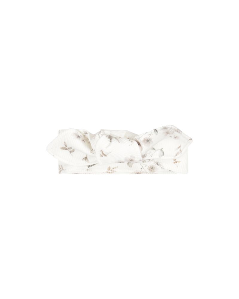 Bandeau floral sarah beige ivory rib (Babystyling)