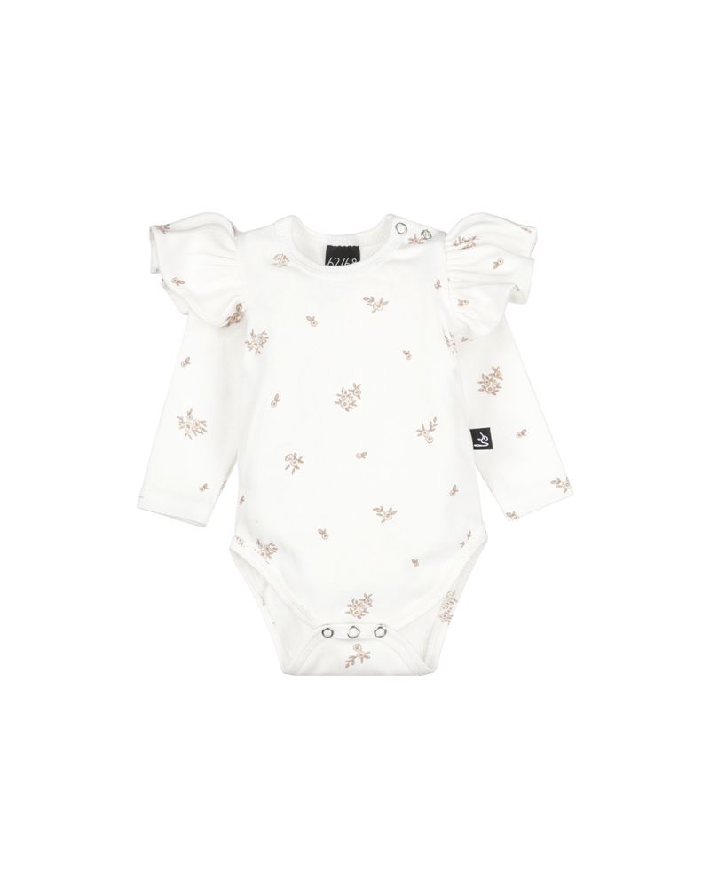 Body manches longues volants flowers rib (Babystyling)