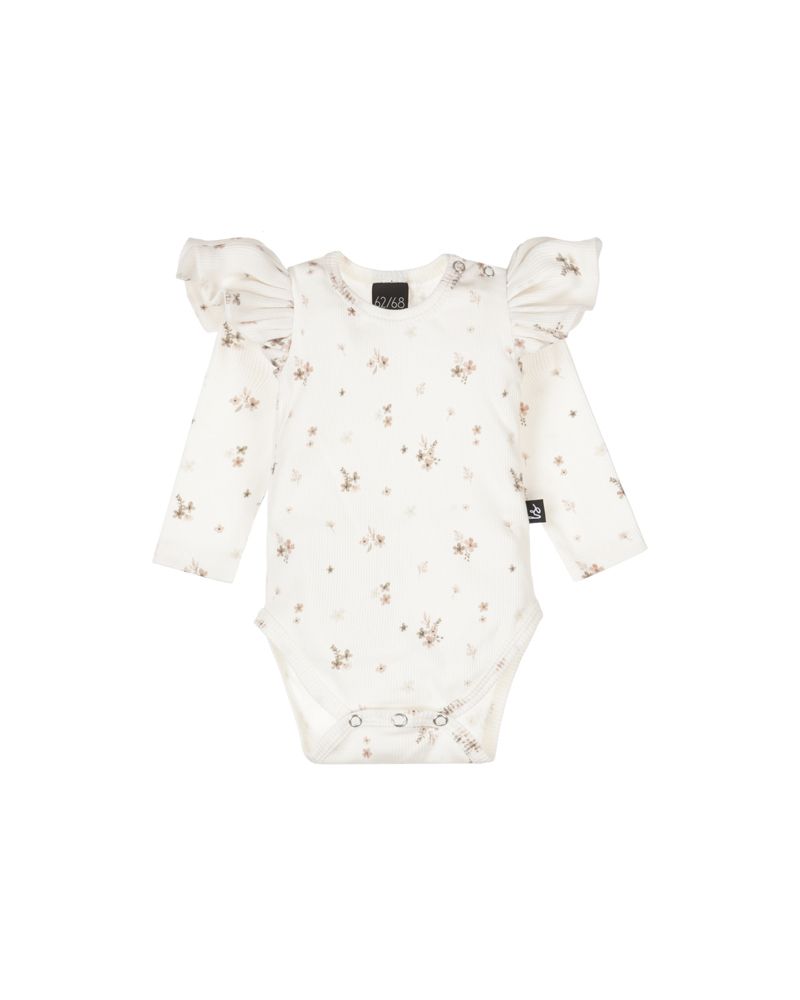 Body manches longues volants karla offwhite/brown (Babystyling)