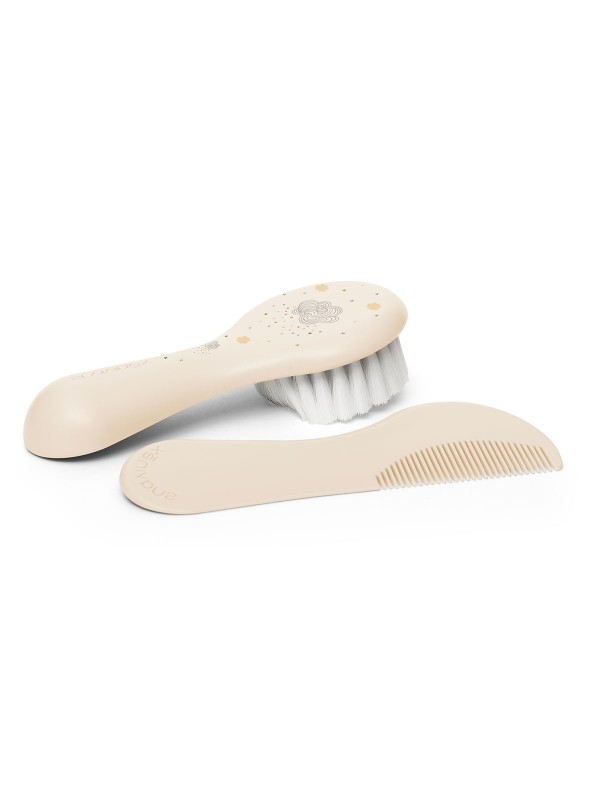 Ensemble peigne et brosse Beige (Suavinex)