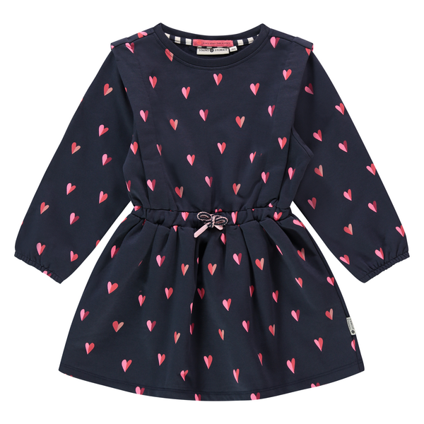 Robe Sweat Fille imprimé coeurs AW24 (Stains Stories)