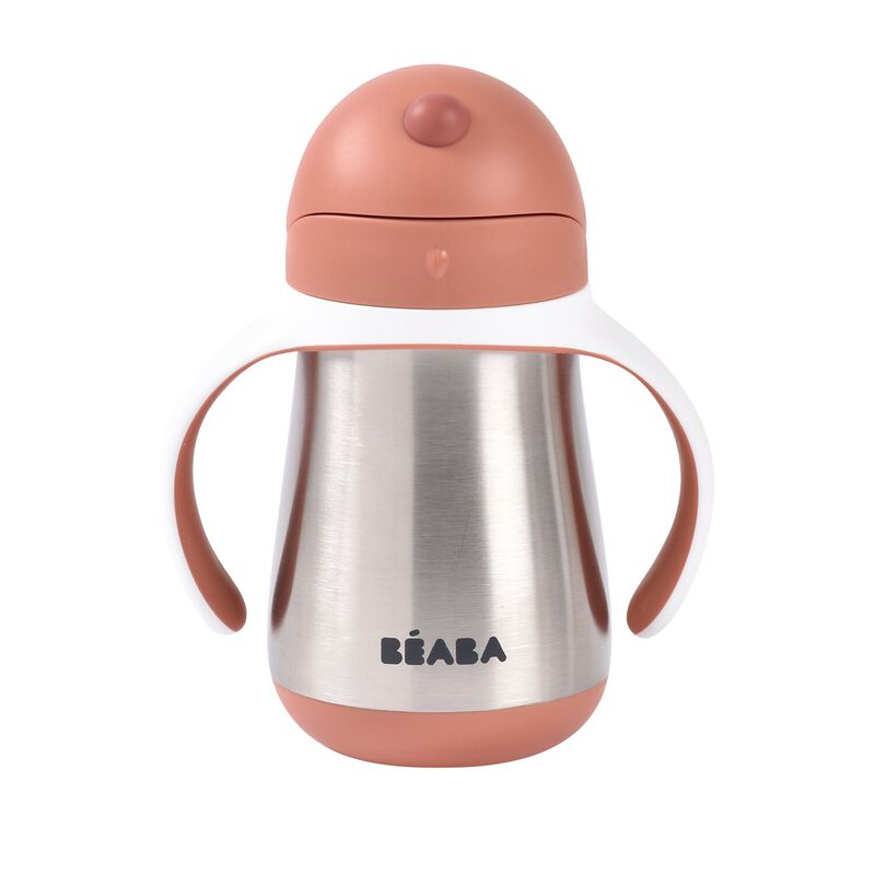 TASSE PAILLE INOX 250ML TERRACOTTA (Béaba)