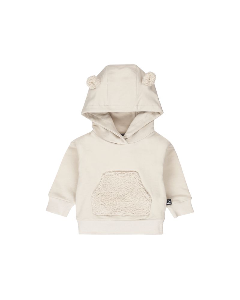 Sweat capuche Beige avec Teddy  AW24 (Babystyling)