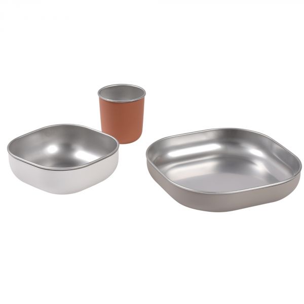 Coffret repas bébé inox - Terracotta (Béaba)
