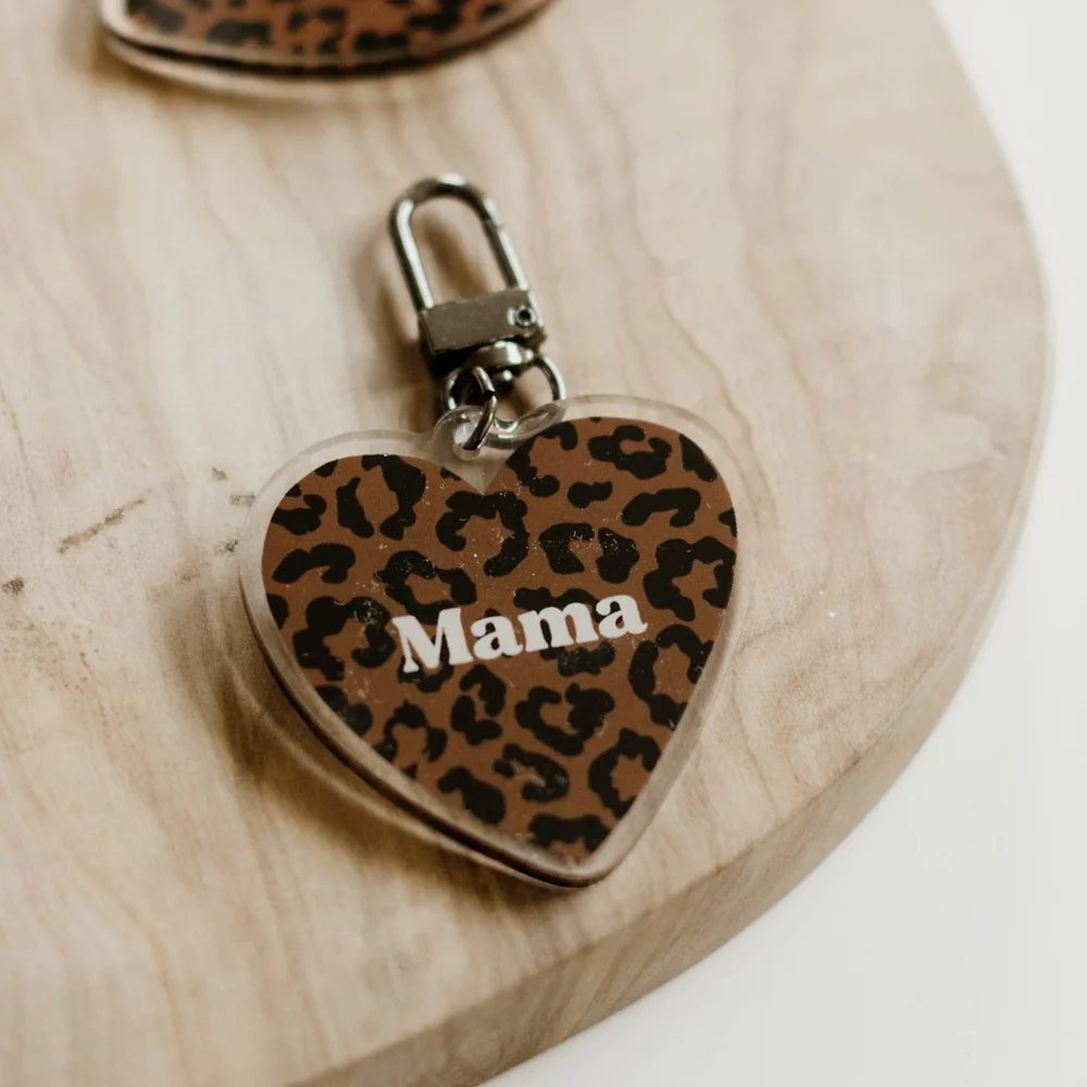 Porte-Clés MAMA Léopard MARRON FONCÉ  (Mon Petit Léon)