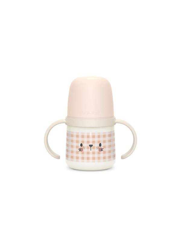 SX - Night & Day - Bottle Handles - Non Spill Spout 150ml - Rabbit Pink (Suavinex)