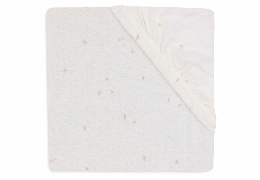 Drap-housse Jersey 60x120cm Twinkling - Wild Rose (Jollein)