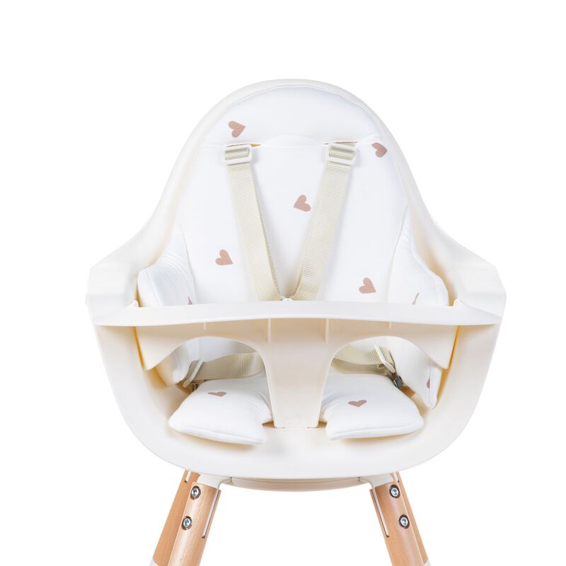 Evolu Coussin Pour Chaise Haute - Jersey - Hearts (Childhome)