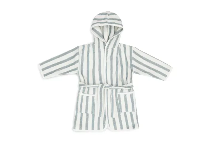 Peignoir Éponge 1-2 ans Stripe - Sea Green - GOTS (Jollein)