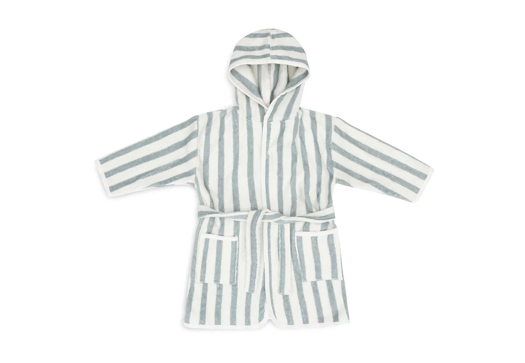 Peignoir Éponge 1-2 ans Stripe - Sea Green - GOTS (Jollein)