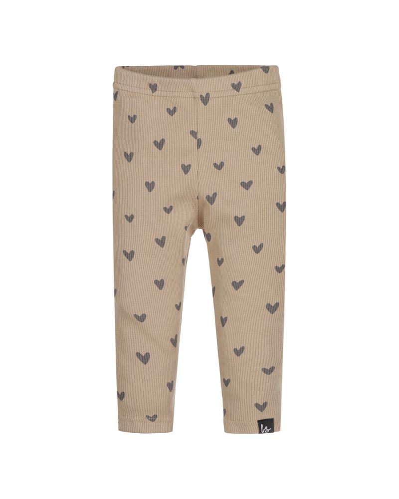Legging Imprimé Coeurs Marron (Babystyling)
