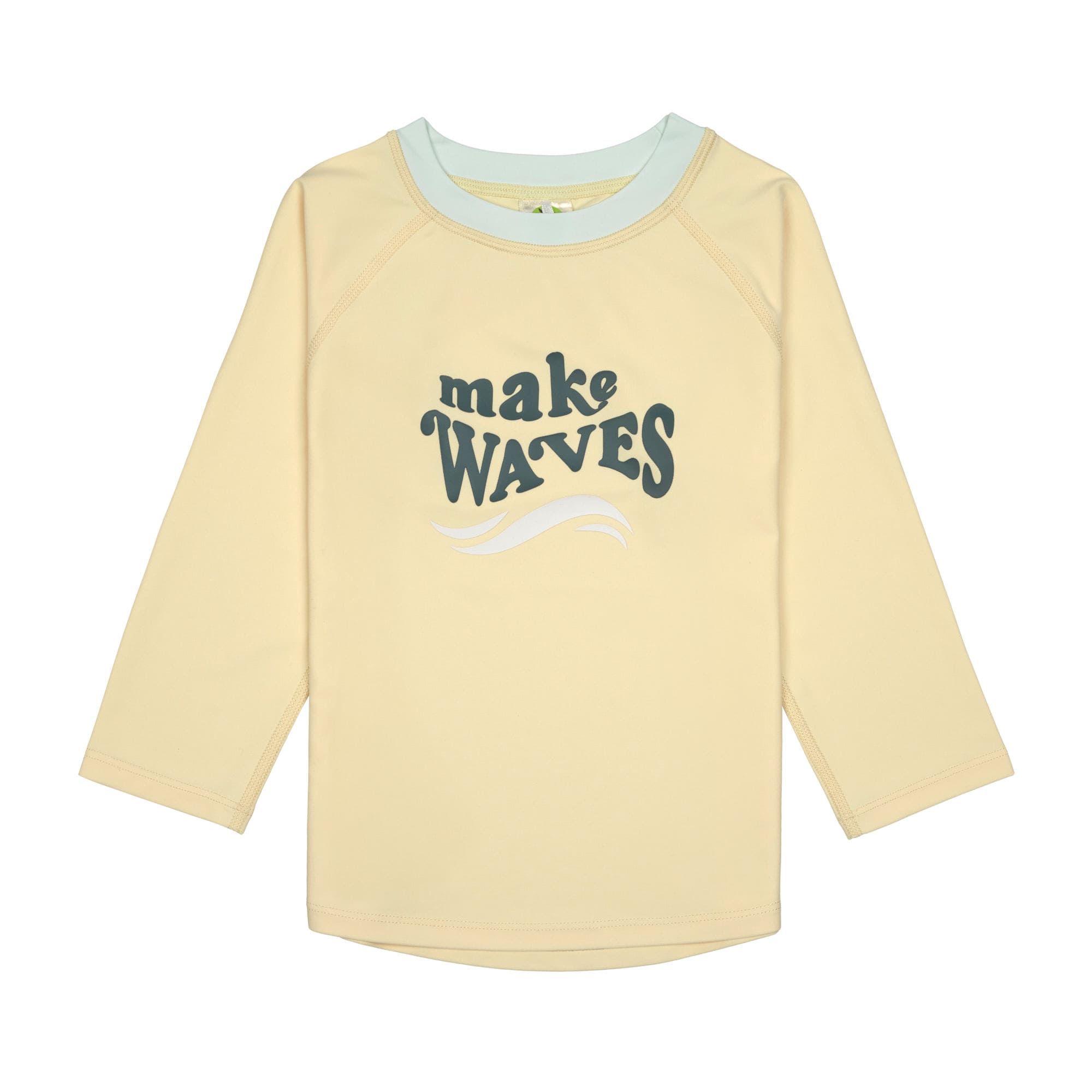 T-shirt de bains à manches longues enfants (anti-UV) - Vagues, vanilla (Lassig)