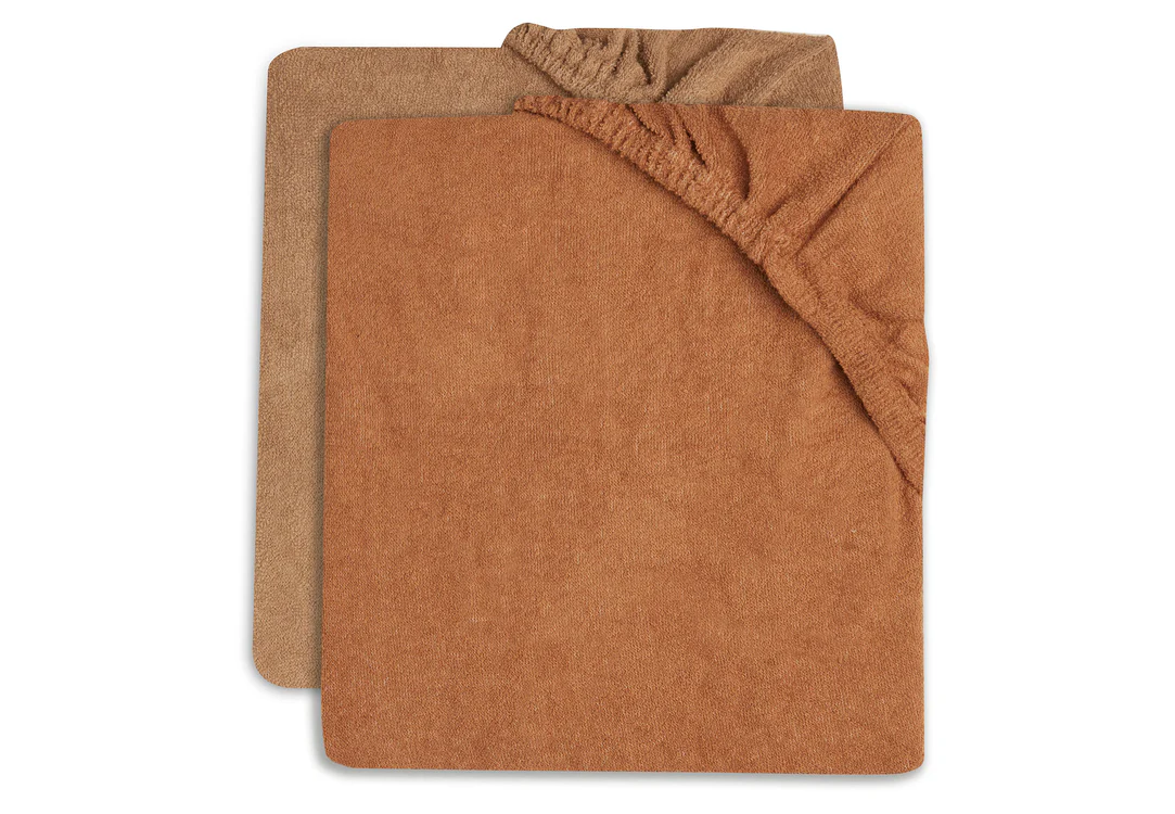 Housse matelas à Langer Éponge 50x70cm - Caramel/Biscuit - 2 Unités (Jollein)