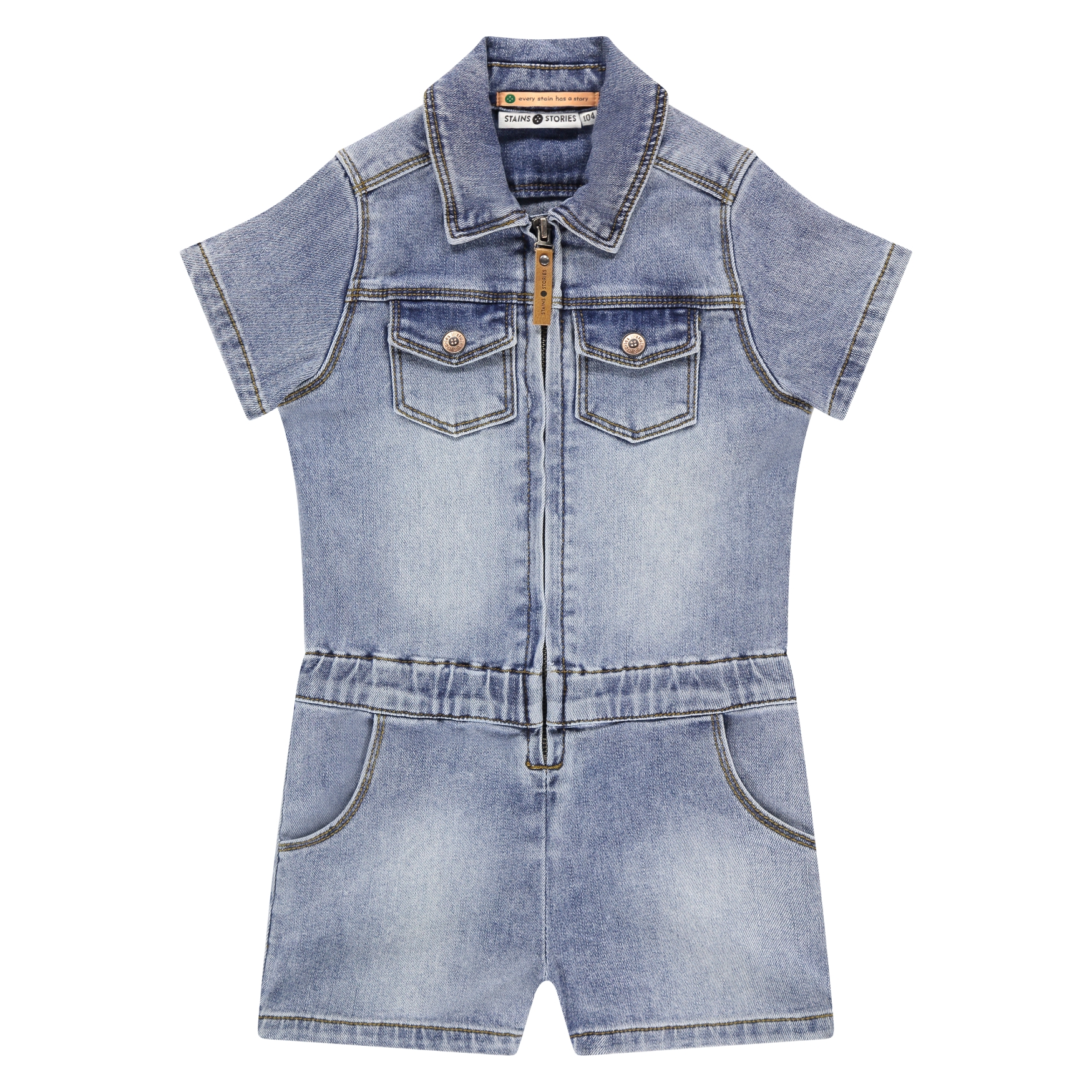 Combinaison Short Jeans Fille SS25 (Stains Stories)